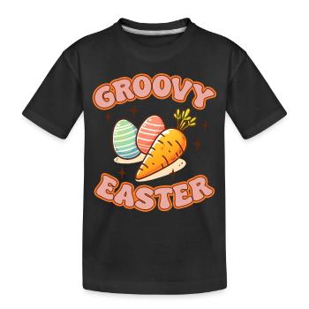 Ostern Osterhase Ostern Ostern Sonntag Osterei Frühling - Kinder Premium Bio T-Shirt - Schwarz - Vorne
