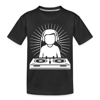 DJ Platines Soirée - T-shirt bio Premium Enfant - noir - Devant