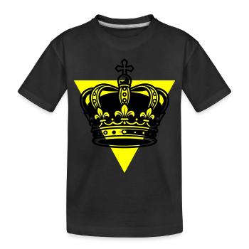 Crown - Kids' Premium Organic T-Shirt - black - Front