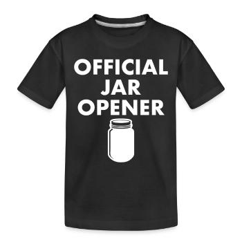 Official Jar Opener - Kids' Premium Organic T-Shirt - black - Front