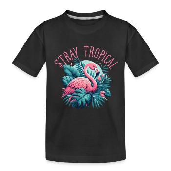 Stray Tropical - Kinder Premium Bio T-Shirt - Schwarz - Vorne
