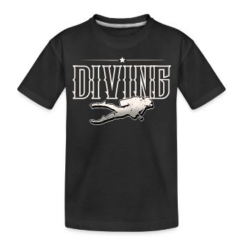 Dive - Kids' Premium Organic T-Shirt - black - Front