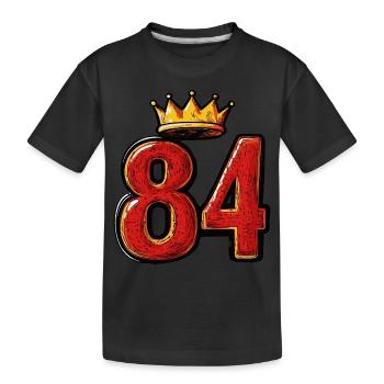 84 Nombre Couronne - T-shirt bio Premium Enfant - noir - Devant