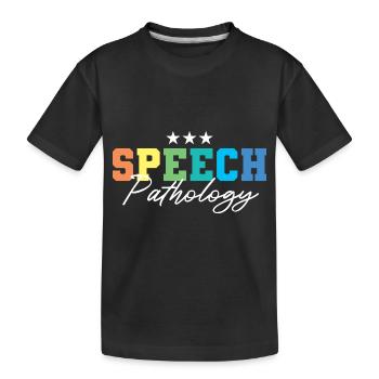 Speech Therapist Speech Therapy Speech Therapist - Kids' Premium Organic T-Shirt - black - Front