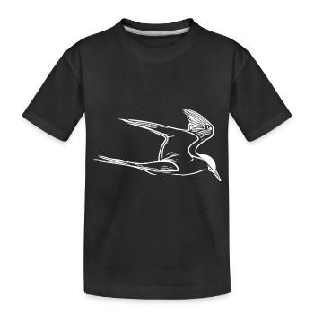 Elegante Seemöve im Flug - Kinder Premium Bio T-Shirt - Schwarz - Vorne
