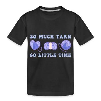 Tricoter aiguille à tricoter laine drôle - T-shirt bio Premium Enfant - noir - Devant