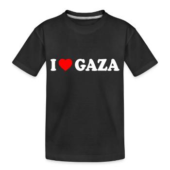 I love gaza - T-shirt bio Premium Enfant - noir - Devant