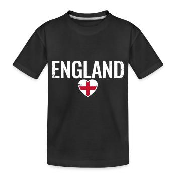 England English Flag English - Kids' Premium Organic T-Shirt - black - Front