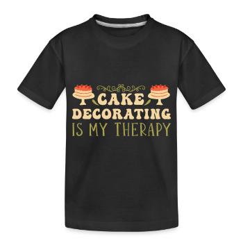 Bake cakes Baker Pastry Chef - Kids' Premium Organic T-Shirt - black - Front