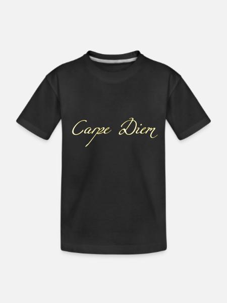 Carpe Diem - Kinder Premium Bio T-Shirt - Schwarz