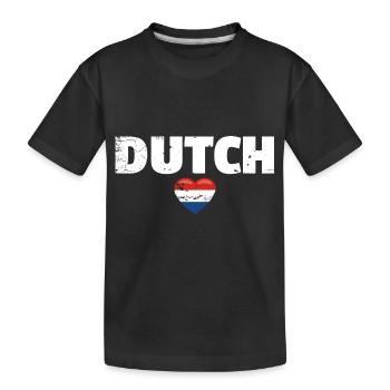 Pays-Bas néerlandais Drapeau néerlandais Pays-Bas - T-shirt bio Premium Enfant - noir - Devant