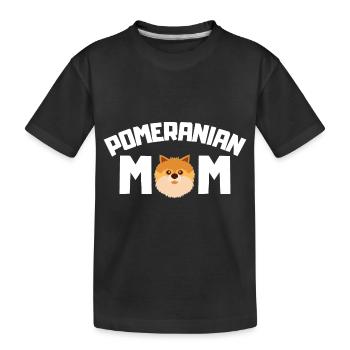 Zwergspitz Mama Hunde Muttertag Geschenk Spitz - Kinder Premium Bio T-Shirt - Schwarz - Vorne