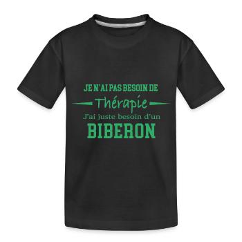 Idée cadeau drôle bébé - T-shirt bio Premium Enfant - noir - Devant