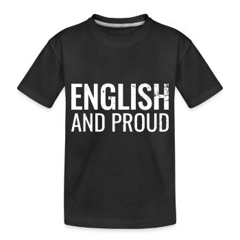 Anglais et fier Angleterre Anglais anglais anglais - T-shirt bio Premium Enfant - noir - Devant