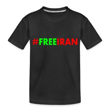 Free iran - Kinder Premium Bio T-Shirt - Schwarz - Vorne