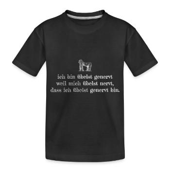 genervt nerven Gorilla - Kinder Premium Bio T-Shirt - Schwarz - Vorne