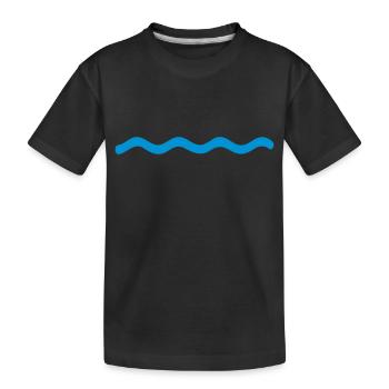 Wellen - Kinder Premium Bio T-Shirt - Schwarz - Vorne