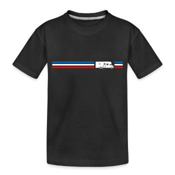 camping car camping car france french Humour - Kids' Premium Organic T-Shirt - black - Front