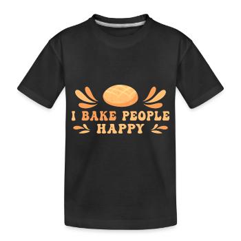 Cuisson du pain Boulangers Boulangers Cuisson du levain - T-shirt bio Premium Enfant - noir - Devant