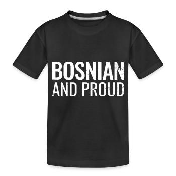 Bosnien Herzegowina Stolz Bosnische Bosnier - Kinder Premium Bio T-Shirt - Schwarz - Vorne