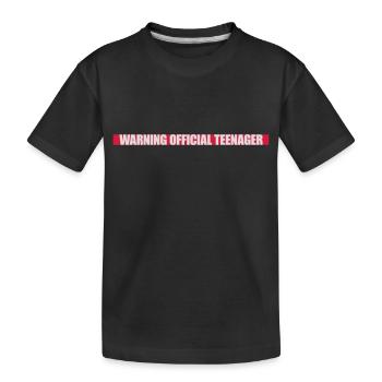 avertissement citation officielle d’adolescent - T-shirt bio Premium Enfant - noir - Devant