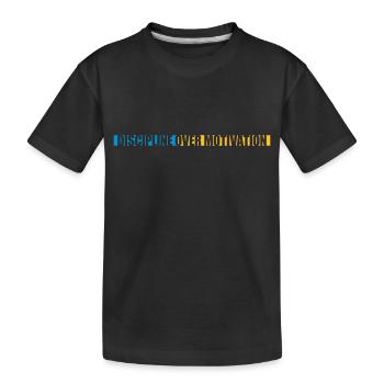 Citation de discipline sur la motivation - T-shirt bio Premium Enfant - noir - Devant