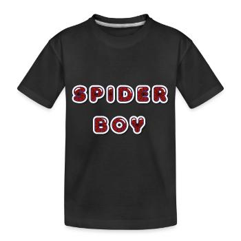 SPINNEN-BOY - Kinder Premium Bio T-Shirt - Schwarz - Vorne