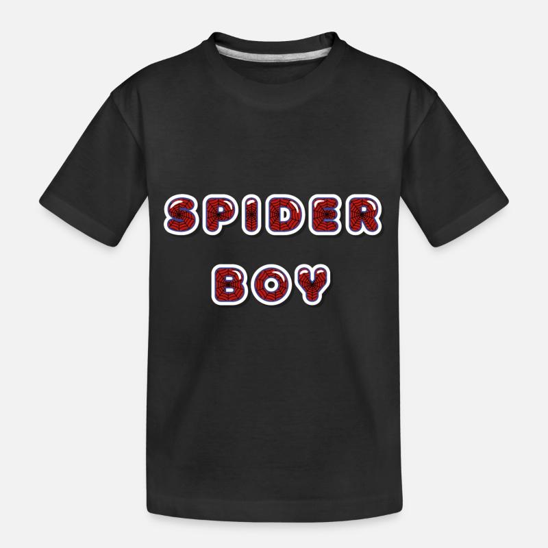 SPINNEN-BOY - Kinder Premium Bio T-Shirt - Schwarz