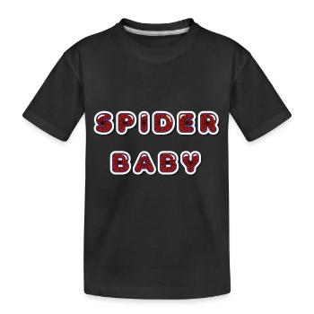SPINNEN-BABY - Kinder Premium Bio T-Shirt - Schwarz - Vorne