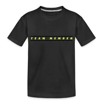 Team Member - Kids' Premium Organic T-Shirt - black - Front
