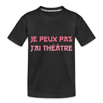 Ich kann kein Theater haben - Kinder Premium Bio T-Shirt - Schwarz - Vorne
