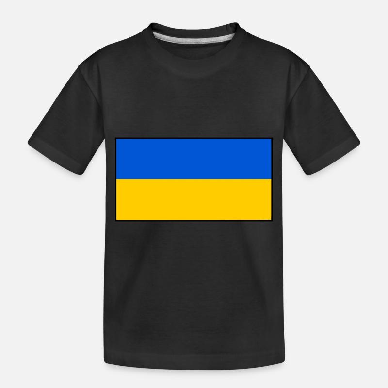 Ukraine - Kinder Premium Bio T-Shirt - Schwarz