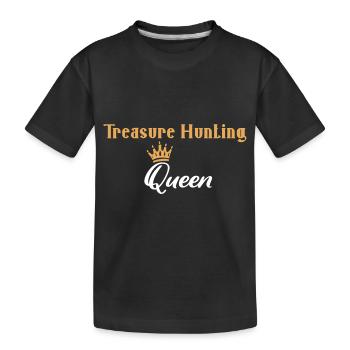 Chasseur de trésors Chasse au trésor Détecteur de métaux - T-shirt bio Premium Enfant - noir - Devant