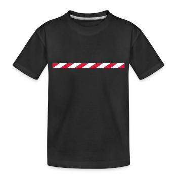 shut-off tape - Kids' Premium Organic T-Shirt - black - Front