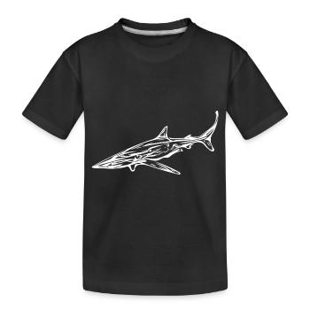 Élégant requin vintage de haute mer - T-shirt bio Premium Enfant - noir - Devant