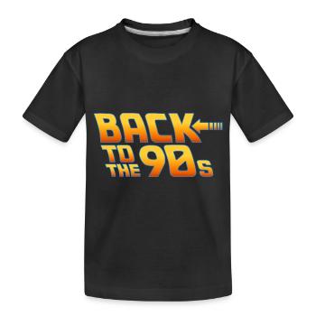 Back To The 90s retro party back to the 90s - Kids' Premium Organic T-Shirt - black - Front