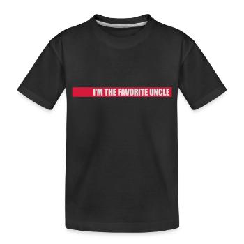 im the favorite uncle - Kinder Premium Bio T-Shirt - Schwarz - Vorne