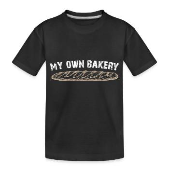 Ma propre boulangerie - faire cuire mon propre pain - T-shirt bio Premium Enfant - noir - Devant
