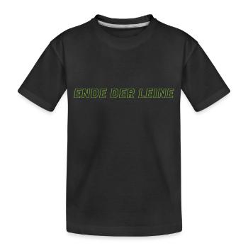 Ende der Leine - Kinder Premium Bio T-Shirt - Schwarz - Vorne