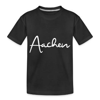 Aachen Stadt Rheinland - Kinder Premium Bio T-Shirt - Schwarz - Vorne