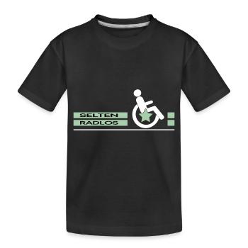 handicap fauteuil roulant utilisateur fauteuil roulant fauteuil roulant - T-shirt bio Premium Enfant - noir - Devant