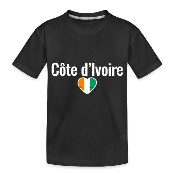 Côte d’Ivoire Drapeau ivoirien Ivoiriens - T-shirt bio Premium Enfant - noir - Devant