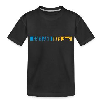 cats and tats Zitat - Kinder Premium Bio T-Shirt - Schwarz - Vorne