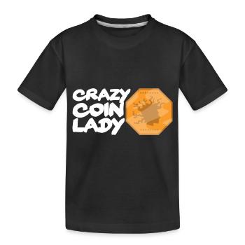 Les collectionneurs de pièces collectent des pièces - T-shirt bio Premium Enfant - noir - Devant