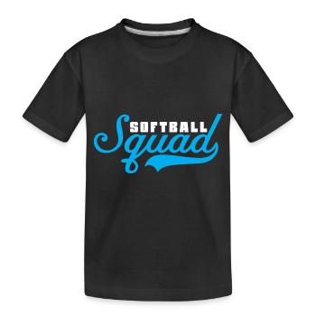 Softball - Kids' Premium Organic T-Shirt - black - Front