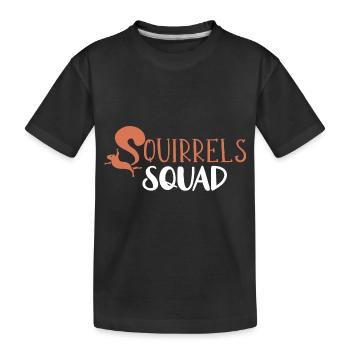 Eichhörnchen - Kinder Premium Bio T-Shirt - Schwarz - Vorne