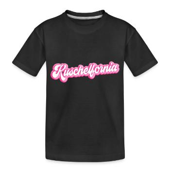 Kuschelfornia Kuschelig - Kinder Premium Bio T-Shirt - Schwarz - Vorne