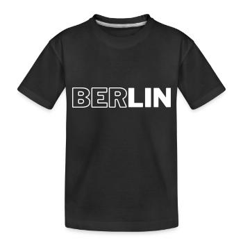 Berlin Hauptstadt Meine Stadt Geschenkidee - Kinder Premium Bio T-Shirt - Schwarz - Vorne