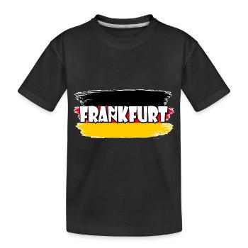 Drapeau de Francfort, Allemagne - T-shirt bio Premium Enfant - noir - Devant