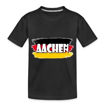 Aix-la-Chapelle Allemagne Drapeau - T-shirt bio Premium Enfant - noir - Devant